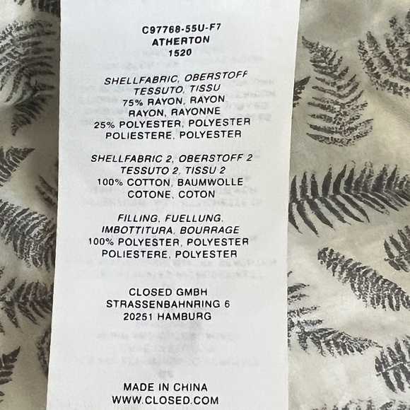 CLOSED Military Zip Up Jacket with Inner Jacket and Sequin Detailing Sz M - Picture 14 of 14